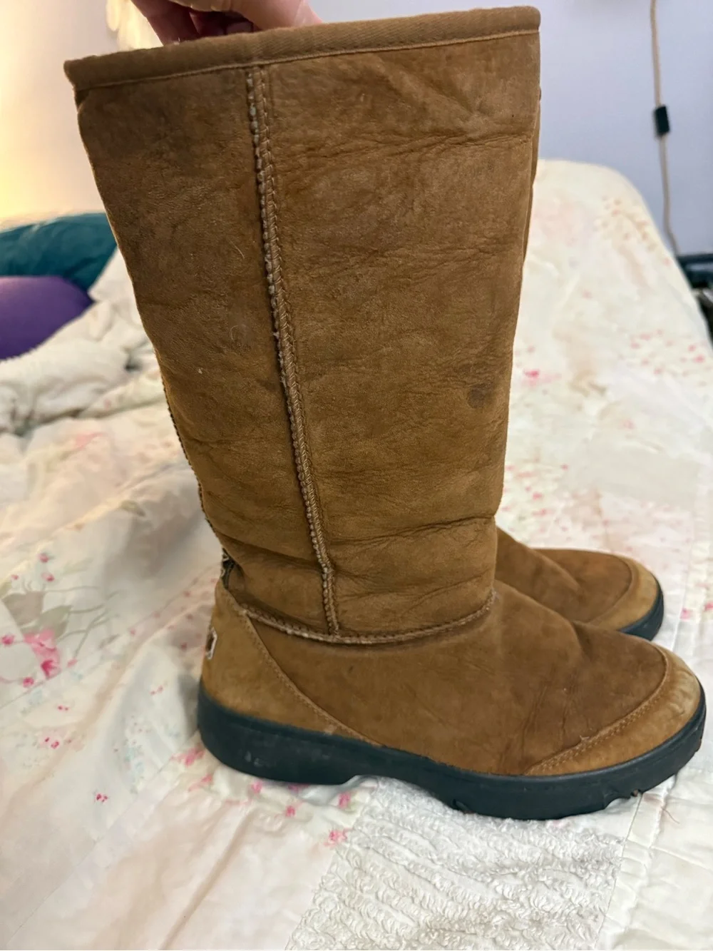 Authentic UGG Australia Ultimate Tall Braid Boots in Classic Chestnut